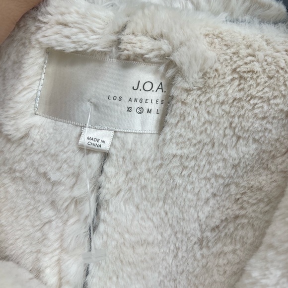 J.O.A Denim Biker Jacket With Faux Shearling Lining Women’s Size Small - Picture 6 of 9